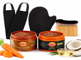2 Pcs Tanning Gel with Gold Shimmer & 3 Pcs Self Tanning Mitt Set 2 Pcs Tanning Gel, 3 Pcs Tanning V1337-5TG