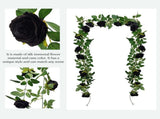 Artificial Rattan Halloween Black Decoration Interior Home Hanging Decoration Rose Rattan Artificial V1294-YM0710-210805XY01-2