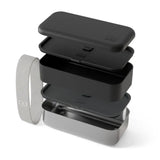 Monbento Mb Sense Original The Two-Tier Metal Food Container Sense Original - Black Oynx V398-MO-70460002