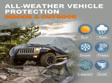 Heavy Duty Jeep 2dr Car Cover, Custom Fit Jeep Wrangler 2 Door CJ YJ JK JL Waterproof All Weather V1258-DP02-WO-94