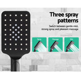 Cefito 8'' Rain Shower Head Set Handheld Square High Pressure Black SHOWER-A2-SQ-8-BK