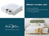 Electric Heated Mattress Pad Blanket with Dual Control & 9-Hour Auto Off & 9 Heat Settings, Preheat V1317-DRT450-AUK