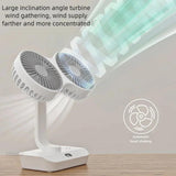 Dual-Head Auto-Oscillating Desktop Fan for Office & Bedroom, USB Rechargeable Portable Cooling with V1107-CS-SMYTFS