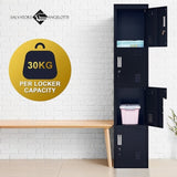 4-Door Vertical Locker for Office Gym Shed School Home Storage V63-832541