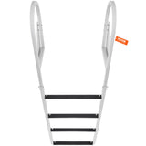 Dock Ladder, Flip-Up 4 Steps, 159 kg Load Capacity, Aluminum Alloy Pontoon Boat Ladder with 50.8 mm V952-MTZTSFSJFHXJDNMHPV0