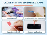 Handheld Embossed Label Maker Machine With 6 Rolls Labels, Portable Manual Tag Stamping Tool For V1192-AZ-W-34096
