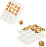 Silicone Mini Muffin Pan 24 Cups & Silicone Muffin Pan Regular Size 12 Cups V1258-DP02-C-34