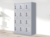 12-Door Locker for Office Gym Shed School Home Storage - 4-Digit Combination Lock V63-839081