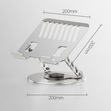 360 Degree Rotatable Laptop Stand Adjustable Aluminium Ergonomic Notebook Holder Small Size 20x20cm V888-ELOSUNG54392
