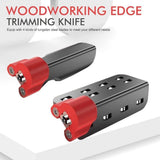 Woodworking Chamfering Tool, Manual Edge Planer Deburring Tool, Aluminum Wood Edge Trimmer for V1107-146-54393-BLA-A