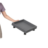 Dehumidifier Drip Tray Large Grey Plastic with Raised Edge for Effortless Mobility V1369-AZ3-W-19304