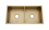 2023 Burnished Brass Gold stainless steel 304 double bowl kitchen sink V549-8645GOLD2