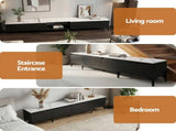 Artiss TV Cabinet Entertainment Unit Stand Extendable Black FURNI-N-EXT-TV240-BK-AB