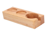 3Slots Wooden Coffee Portafilter Holder Tamper Stand Tamping Base for Home Bar Counter Wood V1294-YM0901-3118210243112
