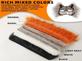 16-Pack Blank Cat Paper Mache Mask & 5-Pack Colored Faux Fur Strips for Cosplay, Halloween V1258-DP02-C-926