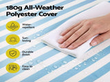 Gardeon Outdoor Chaise Lounge Cushion Lounge Chair Pad Sunbed Mattress Blue OLC-LOUNGE-STP-BU