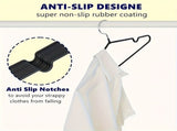 Black Blue plastic-coated metal hangers, non-slip clothes hangers, 50-pack hangers, durable hangers, V1347-127-BLU-92141