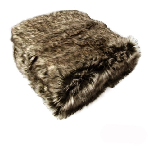 Dale Animal Faux Fur Throw Rug 127 x 152 cm Wild Cat V442-ATX-THROW-23DALEWILDCAT-BROWN-RE