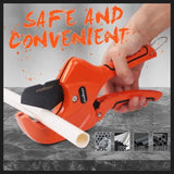 HORUSDY PVC Ratchet Cutter 64mm 2 - 1/2" Deburring Tool Rubber Handle Hand Tool V465-95608-AU-5