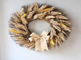 50CM Fall Wreath for Front Thanksgiving Wreath with Artificial Wheat Cereals Branches Autumn V1294-YM0714-10311983