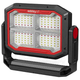 Black Dual Powered Solar Work Light 3000 Lumen with Adjustable Kelvin Settings V178-68992