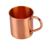 Hand Polished Pure Copper Straight Drinking Mug, Rolled Rim Insulated Cup Matching Copper Mug And V1366-AZ2-W-16878