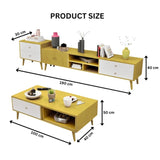 NNECN Modern TV Stand Side table & Coffee Table package for Living Room V728-CN730862