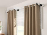 4 PackOver-Blinds Curtain Rod Brackets for Outside-Mounted Blinds, No Drill, Adjustable Fit - Black V1107-115-99227-BLK-4PACK