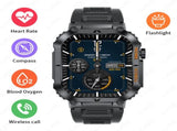 Smartwatch Flashlight, Compass & Wireless Calling - Health & Fitness Tracker V888-ELOSUNG29077