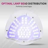 UV Nail Lamp - Fast Drying,Powerful & Efficient LED Nail Lamp with 4 Timing Settings & Infrared V1192-AZ-W-32060