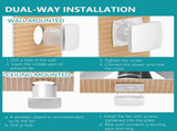 6 Inch Exhaust Fan, 6 Inch Extractor Fan with Damper, Garage Ventilation Fan for Home Kitchen V1370-AZ4-06461
