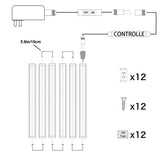 Dimmable LED Under Cabinet Lighting Under Counter LED Light Bar Linkable Kit with Rocker Switch V1171-CC-BQHBCB006-AU