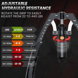 Twister Arm Trainer, 3 in 1 Hydraulic Power Chest Workout Equipment with Ab Roller Wheels and Hooks, V1079-ARMTRAINERWHEELS
