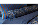 PIP Studio Tutti i Fiori Dark Blue Cotton Cover Roll Cushion 22cm x 70cm V442-HIN-CUSHION-TUTTIIFIORI-DARKBLUE-NK