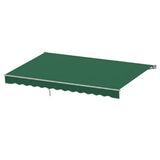 Instahut Retractable Folding Arm Awning Manual Sunshade 5Mx3M Dark Green AWN-B-ARM-50X30-DKGN
