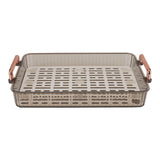 Tea Tray Rectangular Double Layer Drainage Rack Tea Serving Tray for Parties Coffee Table Kitchen V1294-YM0901-3118230273113