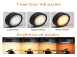 AIBOO Rechargeable Cabinet Lights, 6 Pack Puck Lights, 3 Colour, Remote, Black V1171-CC-BOM000860