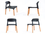 4X Retro Belloch Stackable Dining Cafe Chair BLACK V274-FT-J919-BK4