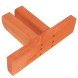 Decorative Garden Fence Base Wood Pedestal Stand Orange 1Set V1369-AZ3-W-18121