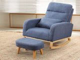 Levede Rocking Chair Ottoman Footrest With Side Pocket CH1146-NV