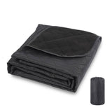 Outdoor Fleece Polyester Camping Blanket Waterproof Thick Portable Picnic Mat Machine Washable-Navy V1308-DSZKI-497-4