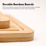 GOMINIMO 3 Pieces Bamboo Chopping Board with Stand V227-3720262033030