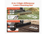 106.7cm Tow Behind Landscape Rake, 3-Point Lawn Rock Rake with Blade & Lift Lever, Fit Category 1 V952-ZXSCJ42INCHYATJQA001V0