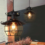 Retro Iron Cage Chandelier Personality Bar Cafe Decorative Light without Light Source V1263-JX-6773