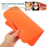 Foldable Orange Silicone Cutting Board Kitchen Use Multi Function Chopping Mat V1369-AZ3-W-16534