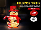 Christabelle 80cm Christmas Penguin Display with LED Lights Indoor Outdoor Decoration MHA432