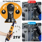 21V 3/8'' 100N.m Electric Right Angle Ratchet Wrench Charger 2 Battery V201-LI0090YL8AU