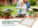 Wooden Soil Sieve for Gardening, Garden Sand Soil Sieve, Soil Sieve for Earth and Stone, Gardening V1366-AZ2-W-21840