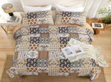 Enchanting Lace boho green Quilted 3 Pc Bedspread & Pillow Cover Set V745-MAC081017Q13U