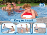 Bestway Swimming Pool 427x250x100cm Steel Frame Above Ground Pools Filter Pump Ladder 7250L BW-POOL-427CM-56715